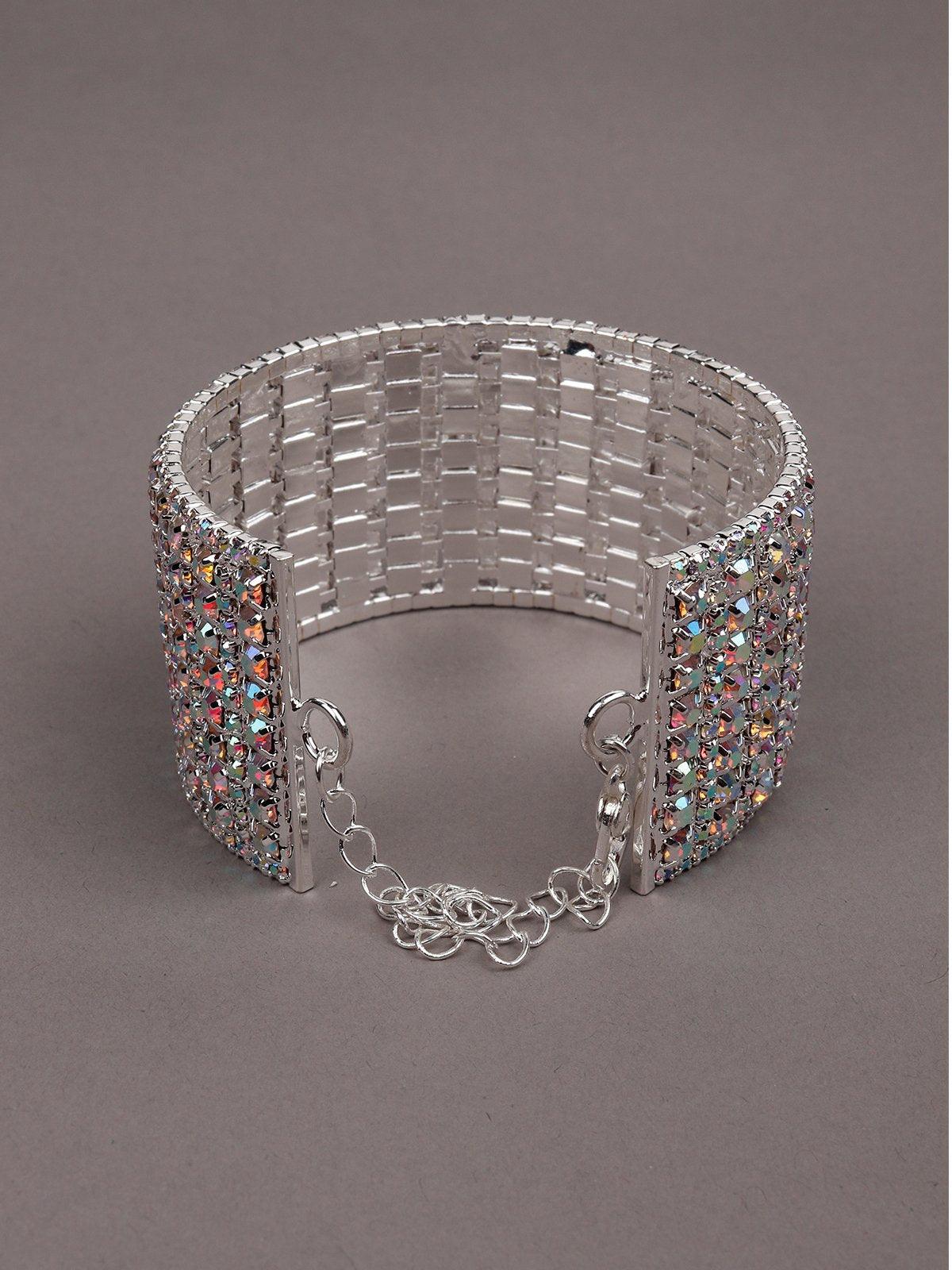 Women's Wideband Crystal Cuff Bracelet - Odette
