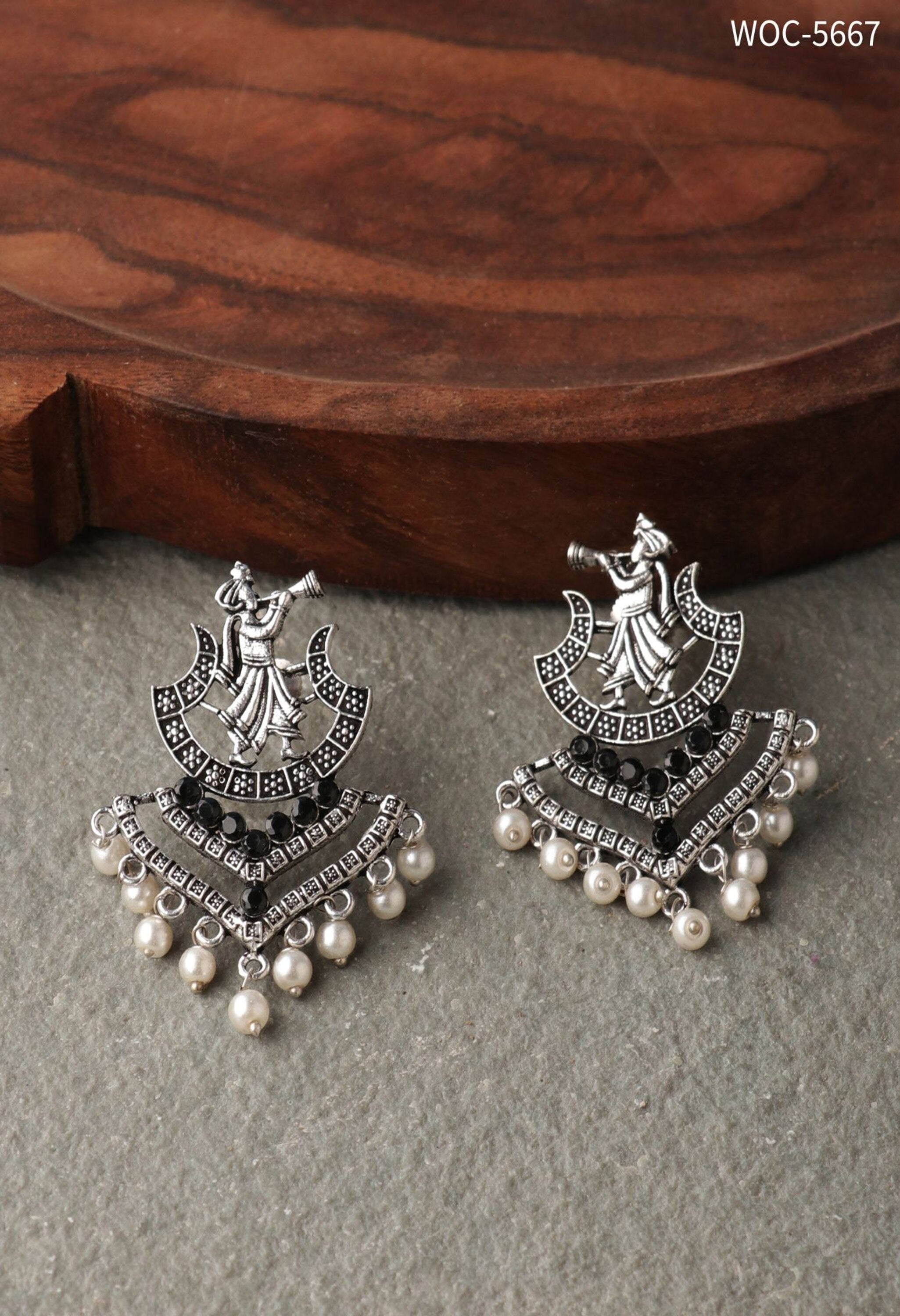 Women's Silver Barrat Earrings