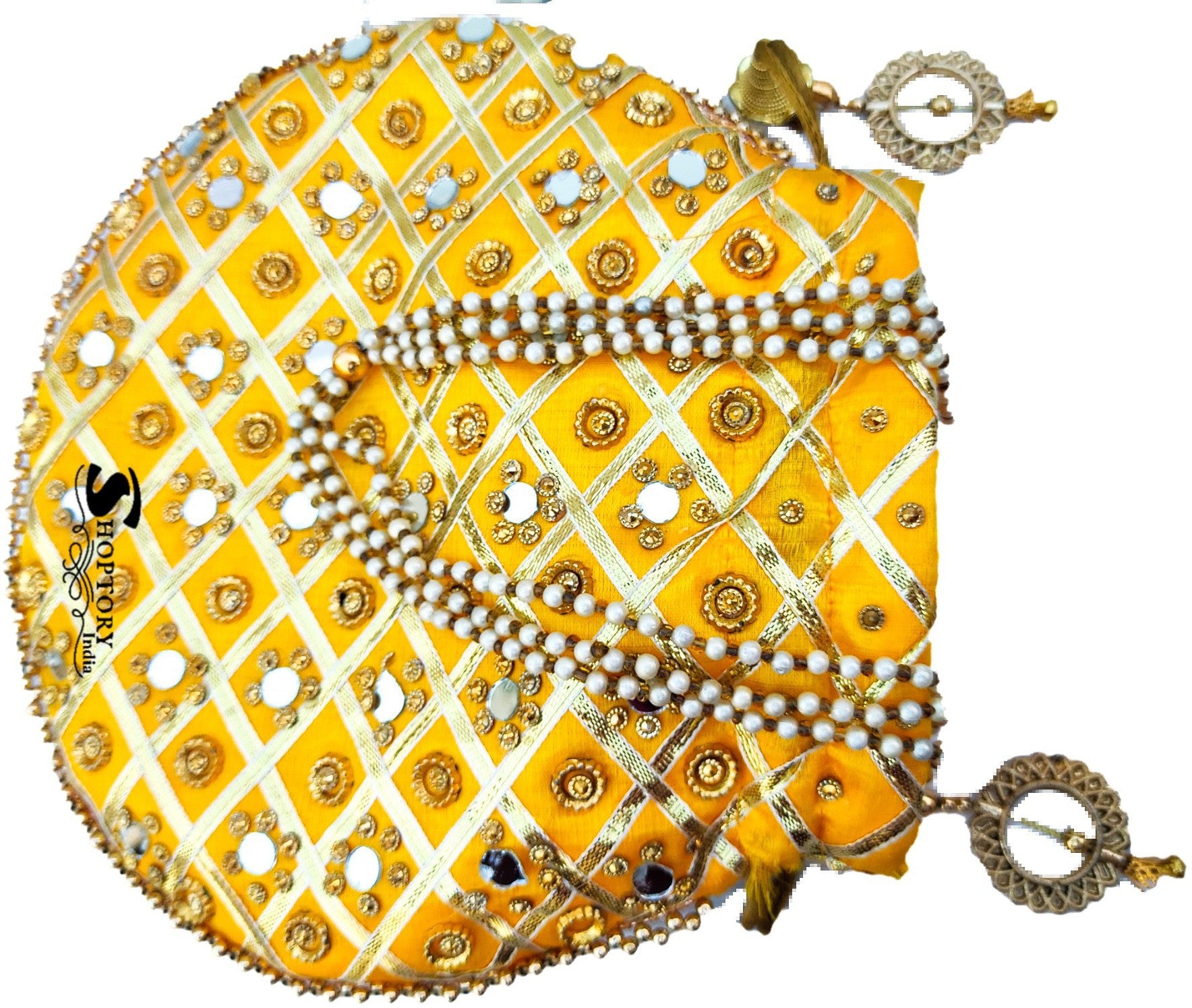 Women's Wristlets  Potli For Designer Silk Batwa Bridal Potli - Ritzie