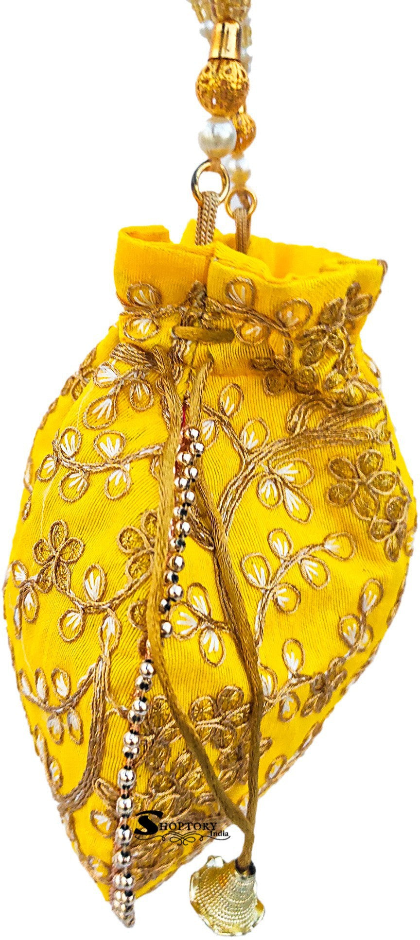 Women's  Wristlets Potli   Matka Style Potli Rajasthani Jaipuri Style Batwa Embroidered Potli - Ritzie