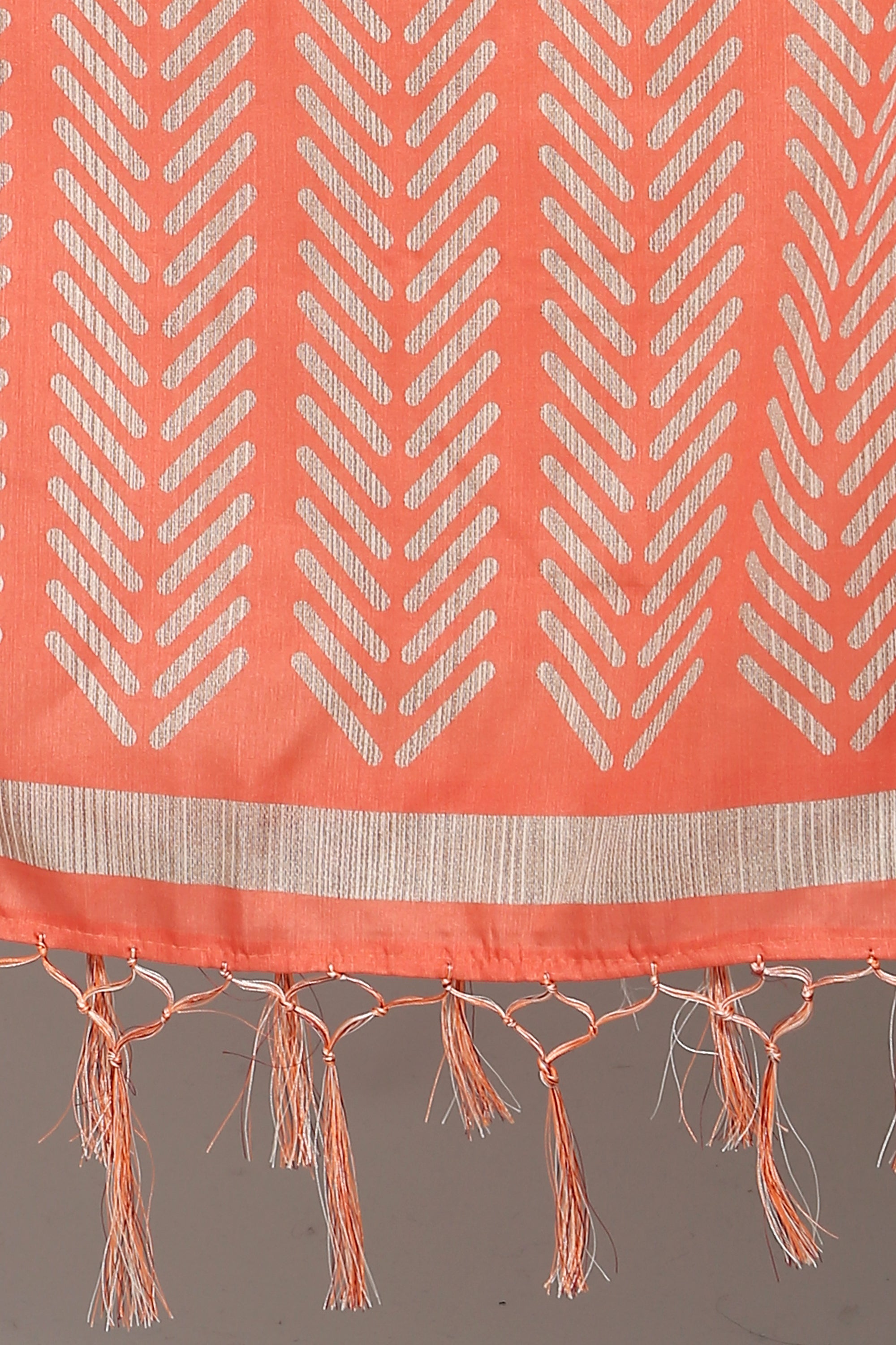 Women's Orange Color Art Silk Digital Printed Dupatta - VAABA
