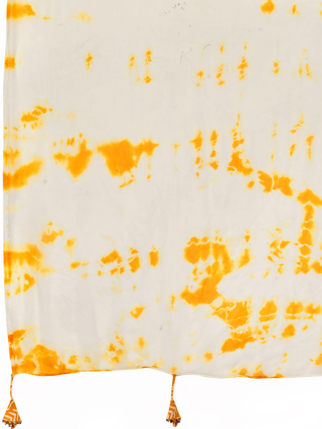 Women's Print & Sequience A-Line Cotton Yellow Stitched Kurta Pant With Dupatta - Vbuyz